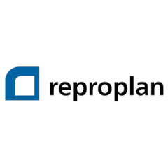 Zu sehen ist das Logo der Firma reprolan GmbH